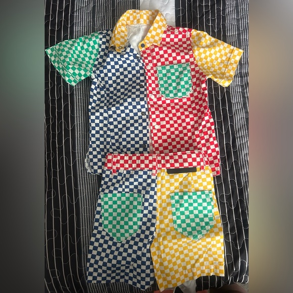 Stella McCartney Kids Multicolor Checkered Set - Picture 4 of 4